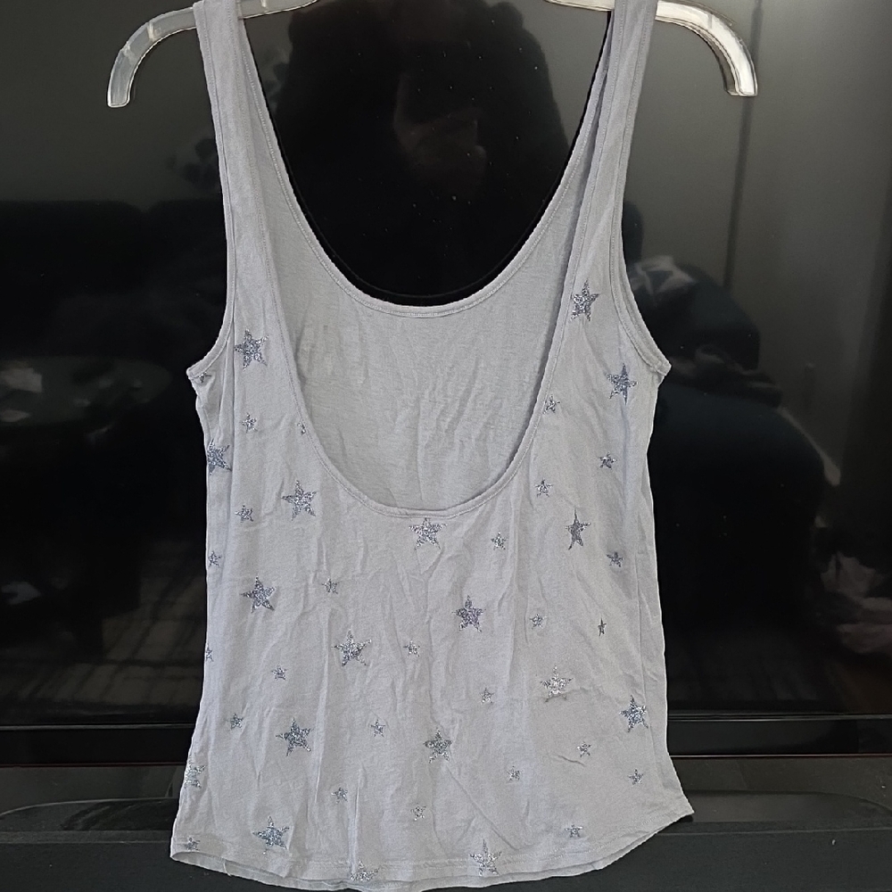 Vintage PINK Victoria's Secret Gray Star Tank Top